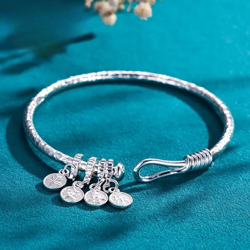 Hui Xuan Charm 999 Fine Silver Bangles Women's-5