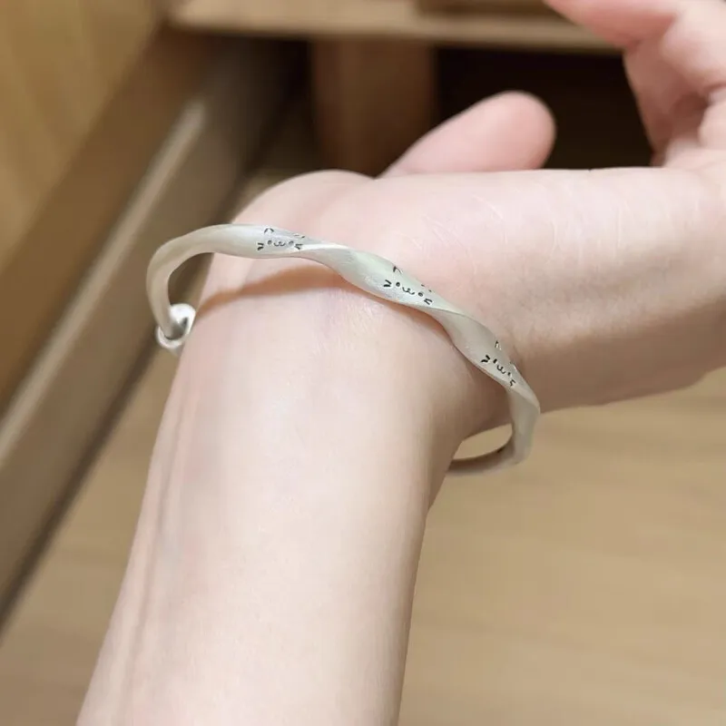 Hui Xuan Charm 999 Fine Silver Bangles Women's-4