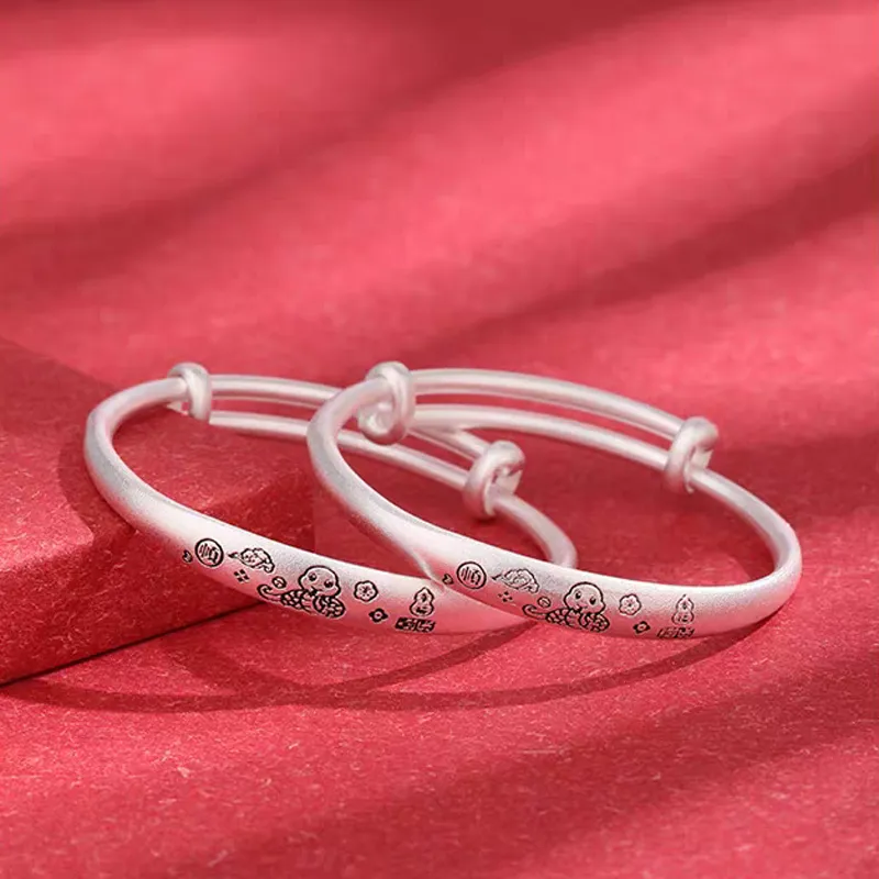 Hui Xuan Charm 999 Fine Silver Bangles Kids'-8