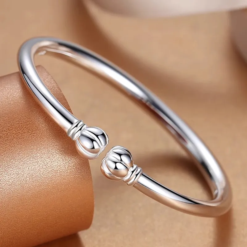 Hui Xuan Charm 999 Fine Silver Bangles Women's-3
