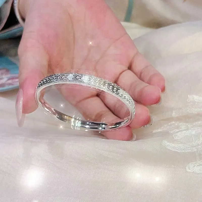 Hui Xuan Charm 999 Fine Silver Bangles Women's-3