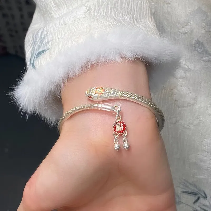 Hui Xuan Charm 999 Fine Silver Bangles Women's-4