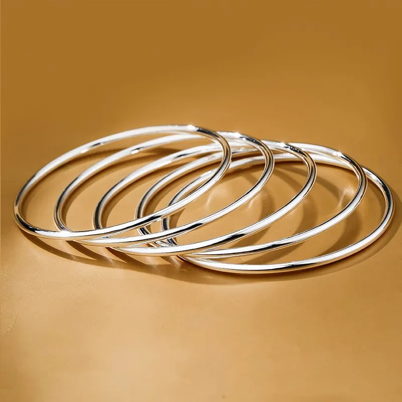 Hui Xuan Charm 999 Fine Silver Bangles Women's-2