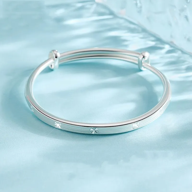 Hui Xuan Charm 999 Fine Silver Bangles Women's-1