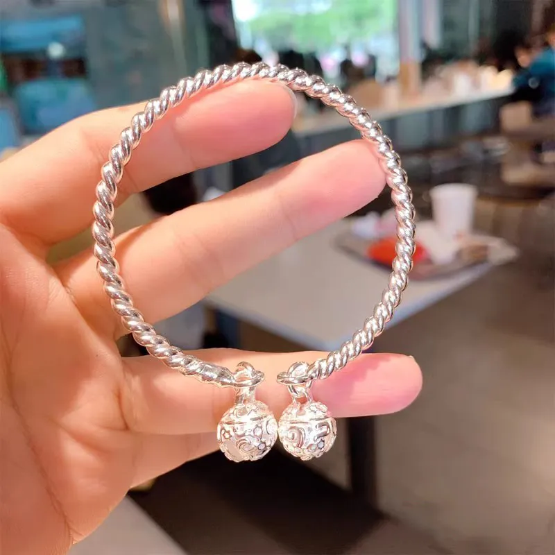 Hui Xuan Charm Sterling Silver Bangles Women's-4