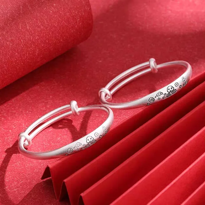 Hui Xuan Charm 999 Fine Silver Bangles Kids'-9