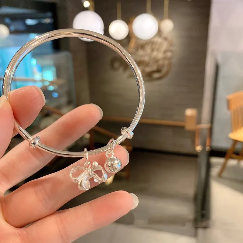 Hui Xuan Charm 999 Fine Silver Bangles Women's-1