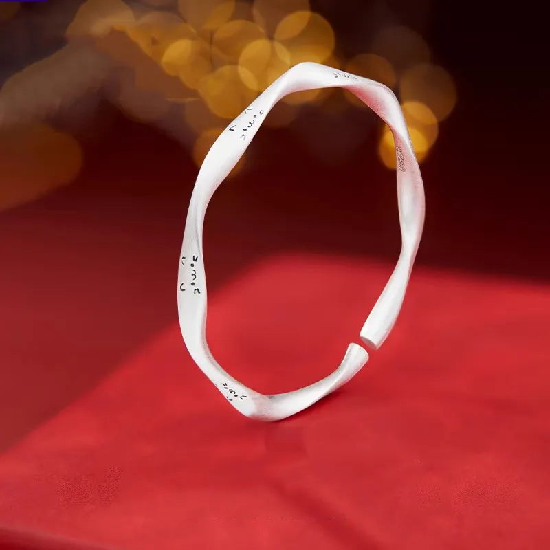 Hui Xuan Charm 999 Fine Silver Bangles Women's-1