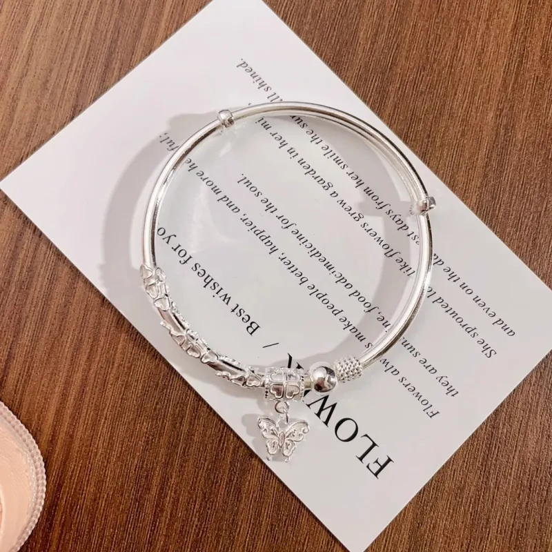 Hui Xuan Charm 999 Fine Silver Bangles Women's-5