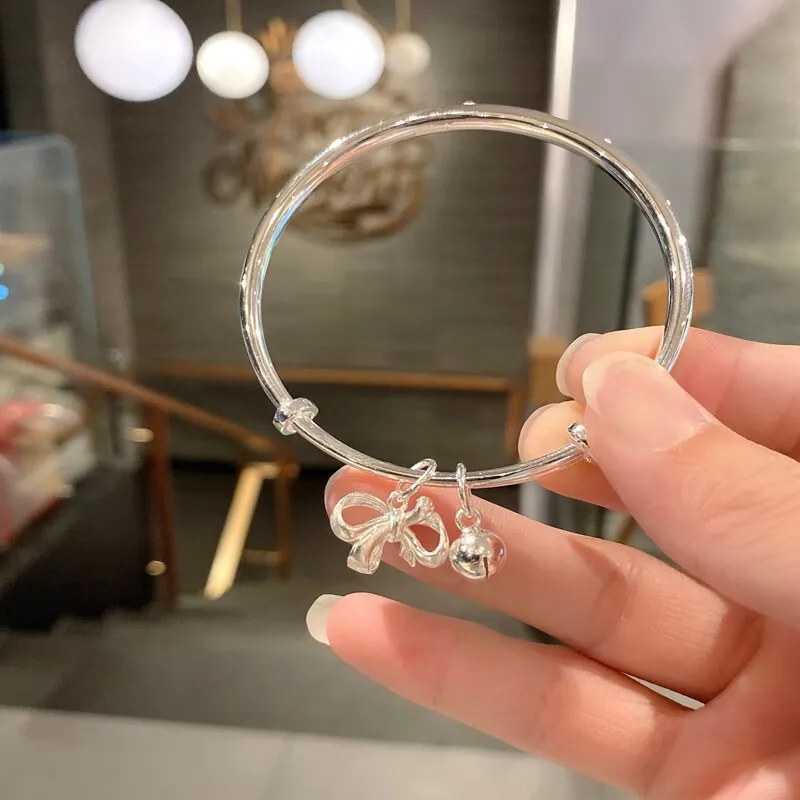 Hui Xuan Charm 999 Fine Silver Bangles Women's-2