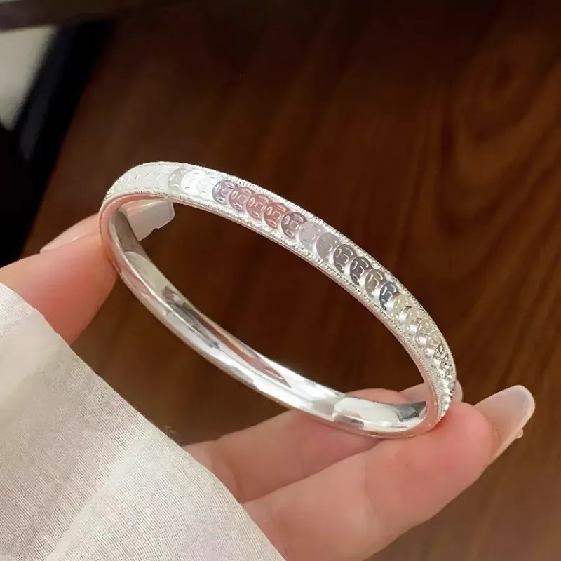 Hui Xuan Charm 999 Fine Silver Bangles Women's-5