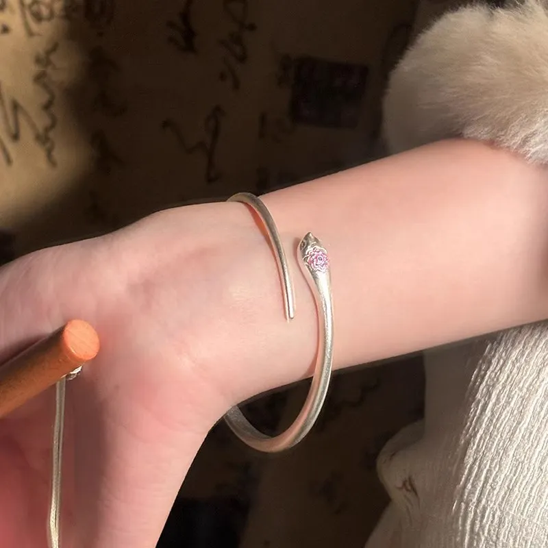 Hui Xuan Charm 999 Fine Silver Sterling Silver Bracelets Women's-5