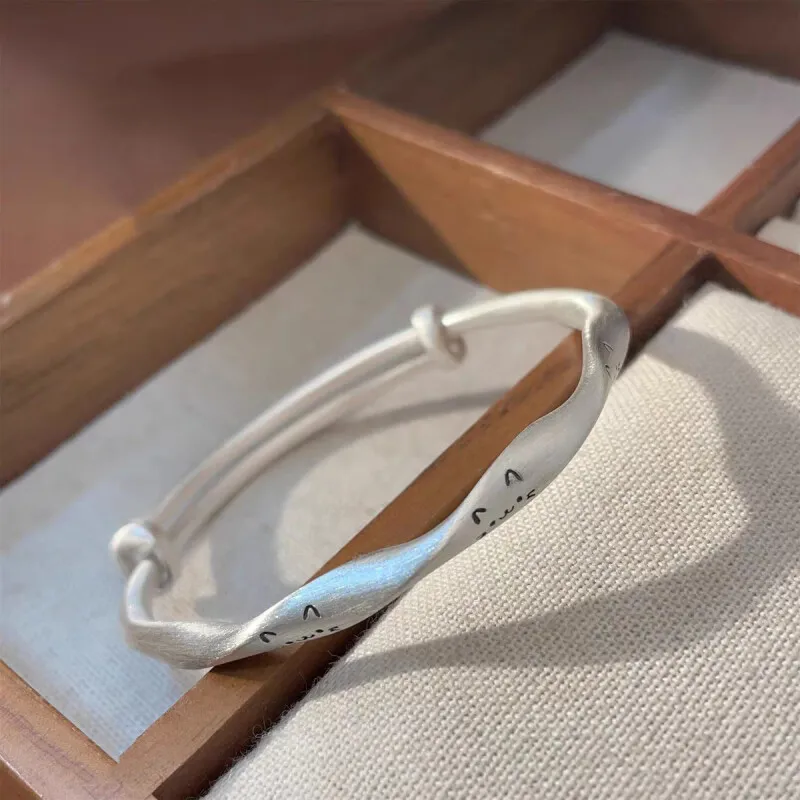 Hui Xuan Charm 999 Fine Silver Bangles Women's-3