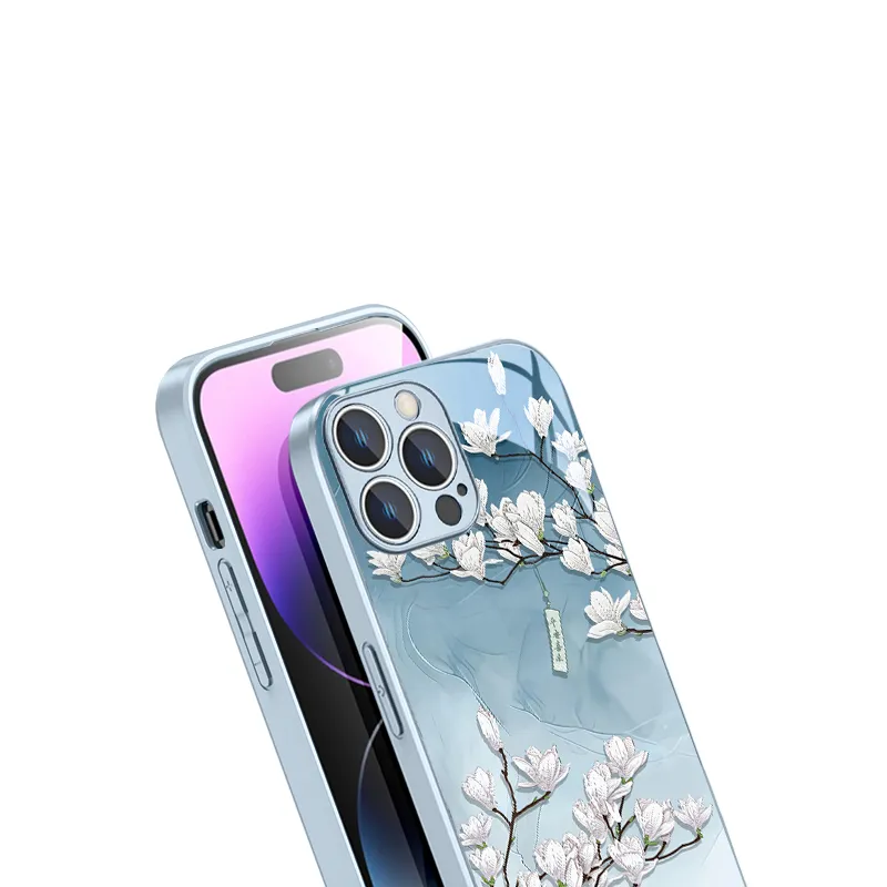 MSMF Glass Material Phone Cases Compatibility With Apple/Apple 13/16 Pro/14/15 Plus/12 Pro Max/11/XS/X Refreshing-2