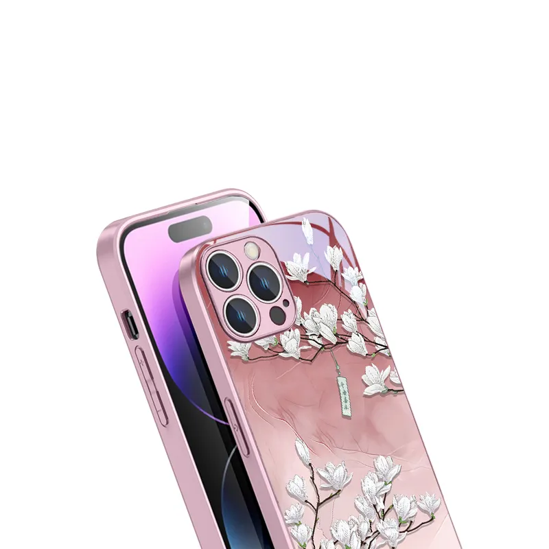 MSMF Glass Material Phone Cases Compatibility With Apple/Apple 13/16 Pro/14/15 Plus/12 Pro Max/11/XS/X Refreshing-5