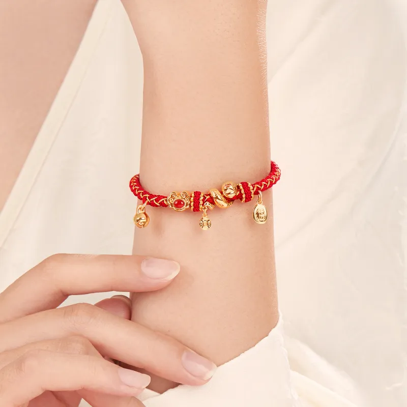 Gongtingbaobei Forbidden City Serpent Bestows Fortune 2025 Zodiac Year Red String Bracelet Lanyards-3