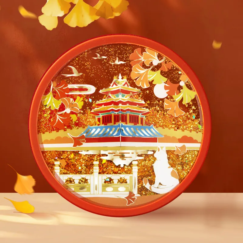 Gongtingbaobei The Forbidden City All Season Mini Scenery Quicksand Coasters Museum Cultural Creativity Acrylic Stands-5