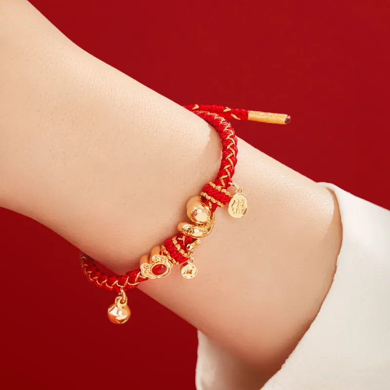 Gongtingbaobei Forbidden City Serpent Bestows Fortune 2025 Zodiac Year Red String Bracelet Lanyards-2