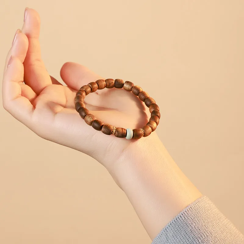 Moon Seal Hundred Rivers Fragrance Agarwood Precious Wood Bracelets Unisex-2