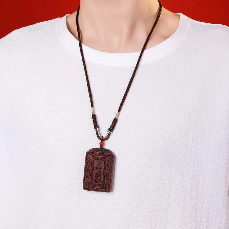Moon Seal Hundred Rivers Rosewood Precious Wood Pendants Unisex-1