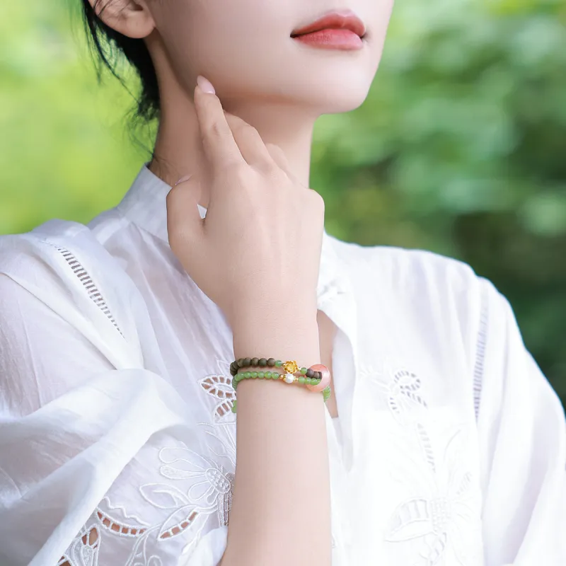 Moon Seal Hundred Rivers Fragrance Agarwood Precious Wood Bracelets Unisex-5