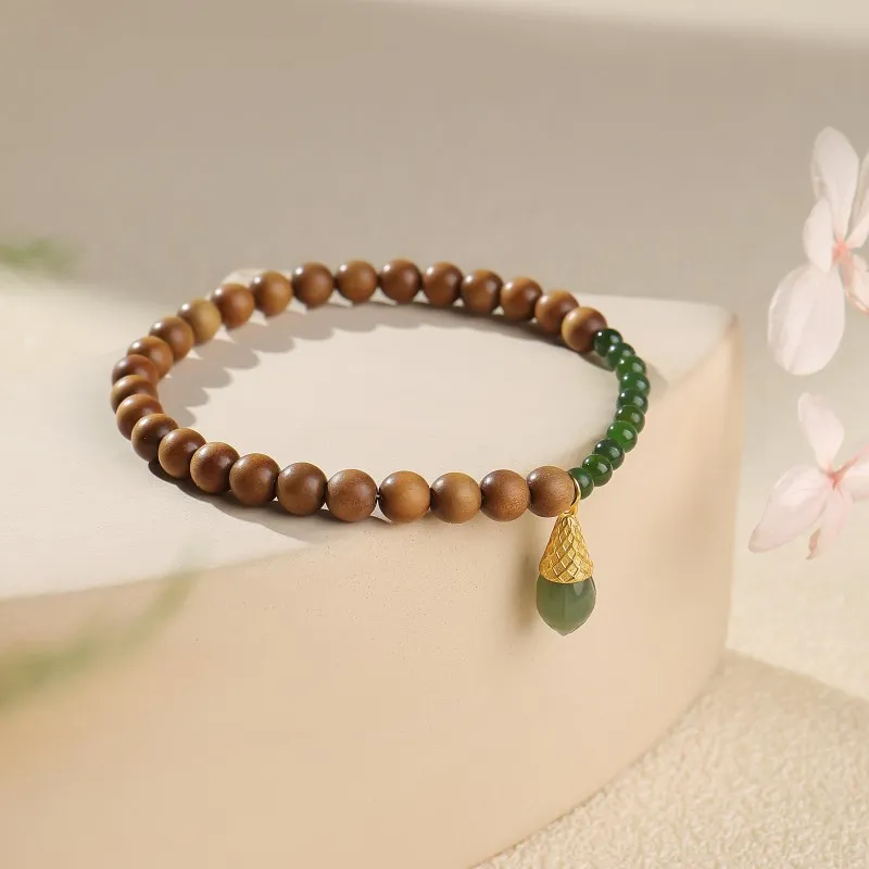 Moon Seal Hundred Rivers Laoshan Sandalwood Bracelets Unisex-3