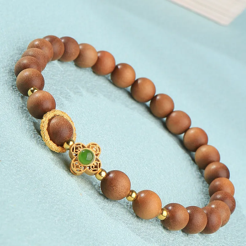 Moon Seal Hundred Rivers Laoshan Sandalwood Bracelets Unisex-2