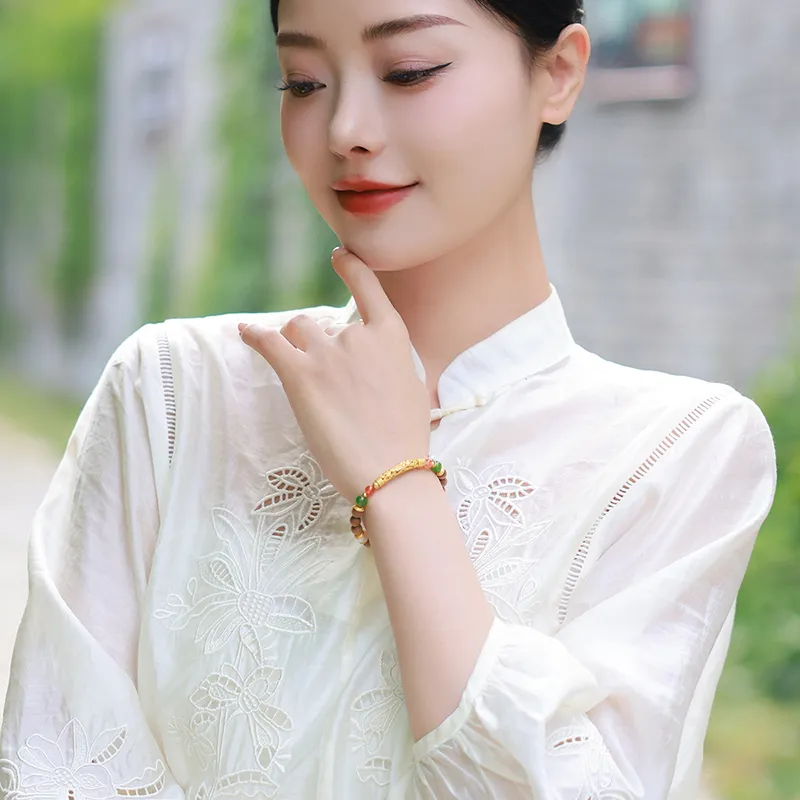 Moon Seal Hundred Rivers Laoshan Sandalwood Bracelets Unisex-2
