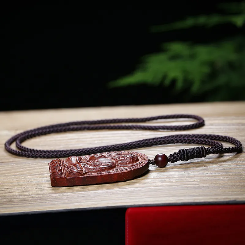 Moon Seal Hundred Rivers Rosewood Pendants Unisex-15