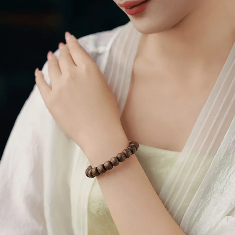 Moon Seal Hundred Rivers Fragrance Agarwood Wooden Bracelets Unisex-3