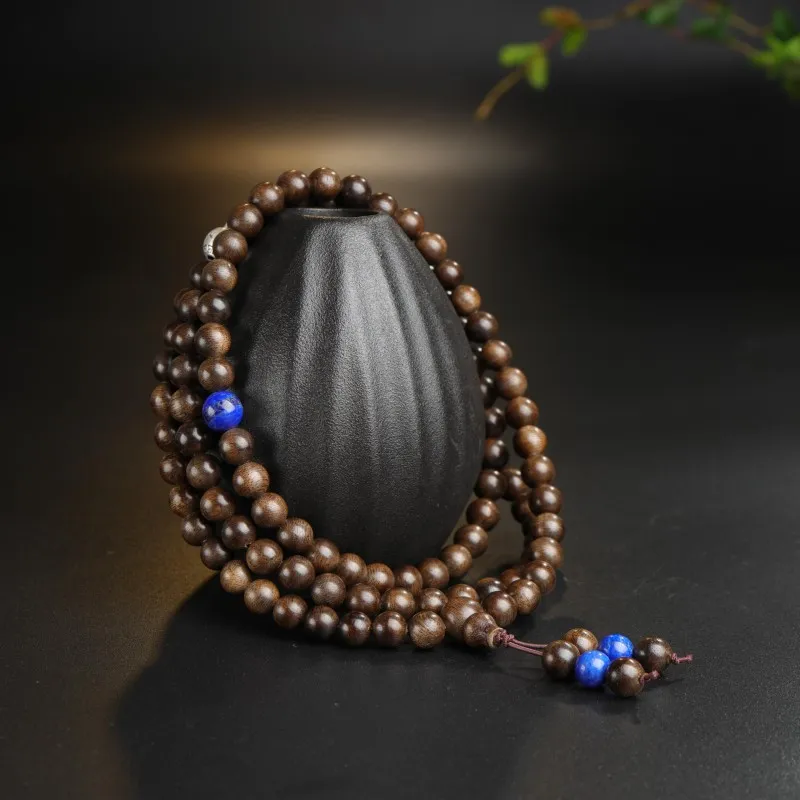 Moon Seal Hundred Rivers Fragrance Agarwood Wooden Bracelets Unisex-4