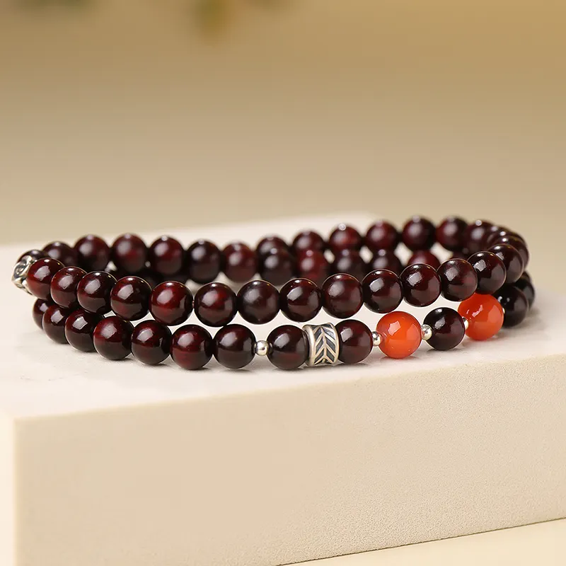Moon Seal Hundred Rivers Rosewood Precious Wood Bracelets Unisex-2