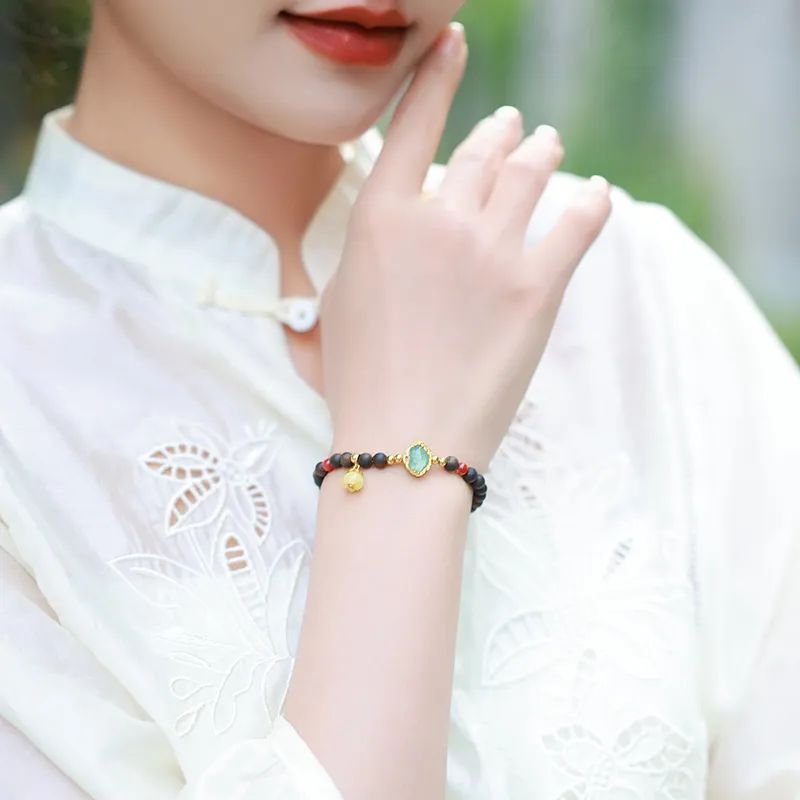 Moon Seal Hundred Rivers Agarwood Bracelets Unisex-1