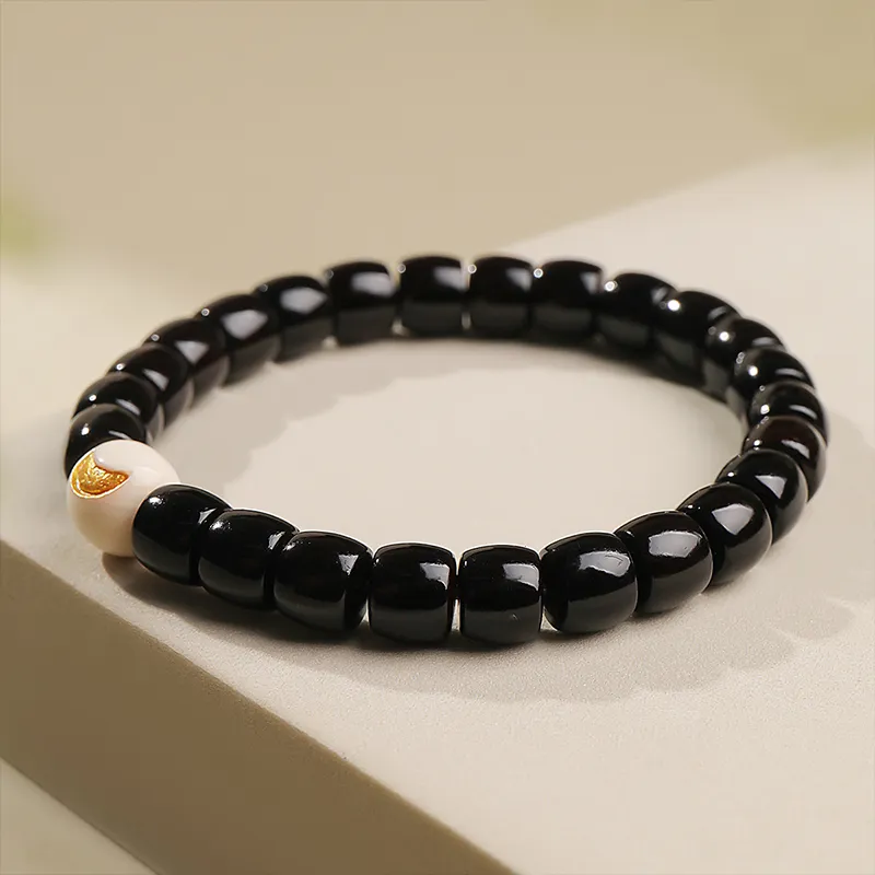 Moon Seal Hundred Rivers Coconut Shell Beads Bodhi Bracelets Unisex-2