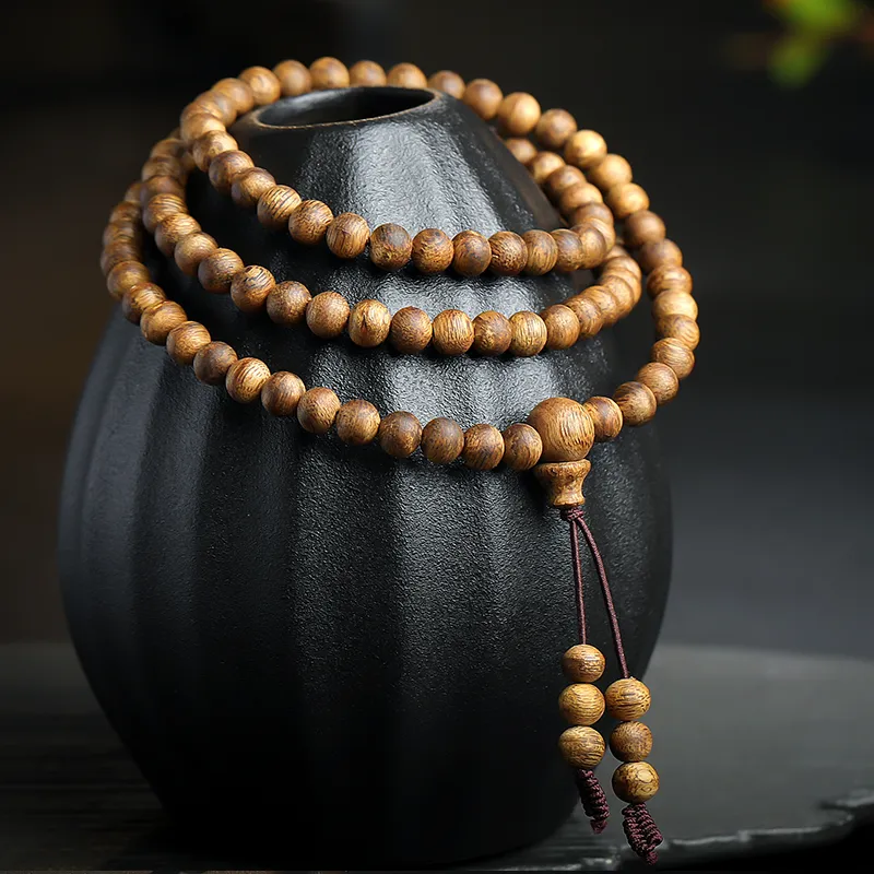 Moon Seal Hundred Rivers Fragrance Agarwood Precious Wood Bracelets Unisex-6