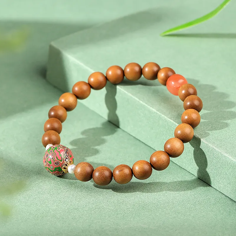 Moon Seal Hundred Rivers Laoshan Sandalwood Bracelets Unisex-6
