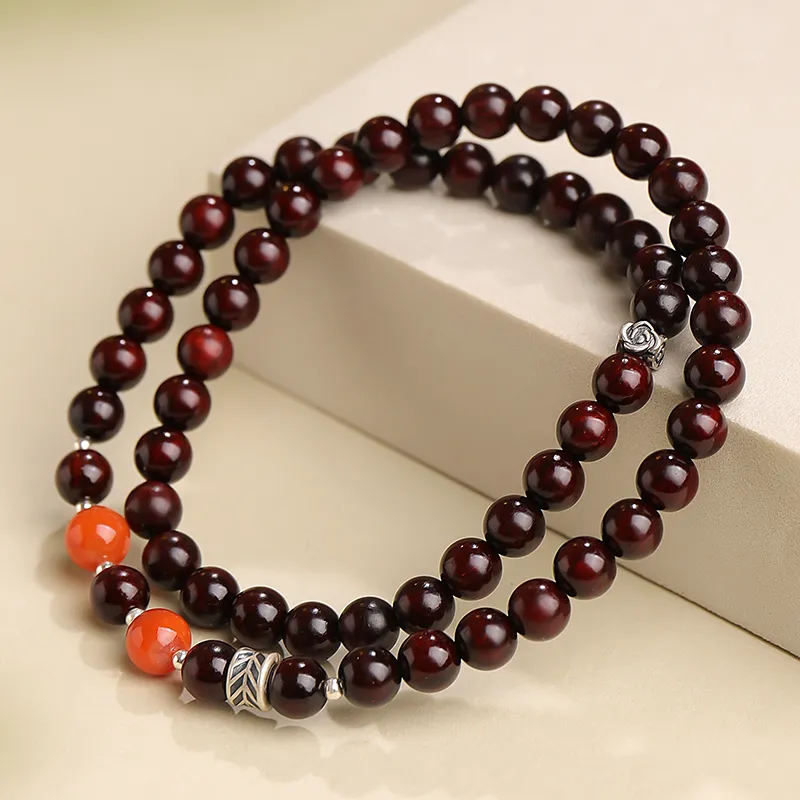 Moon Seal Hundred Rivers Rosewood Precious Wood Bracelets Unisex-1