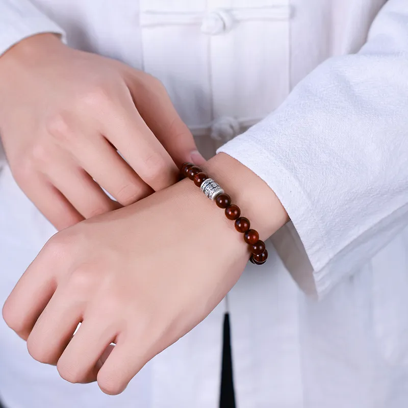 Moon Seal Hundred Rivers Rosewood Precious Wood Bracelets Unisex-3