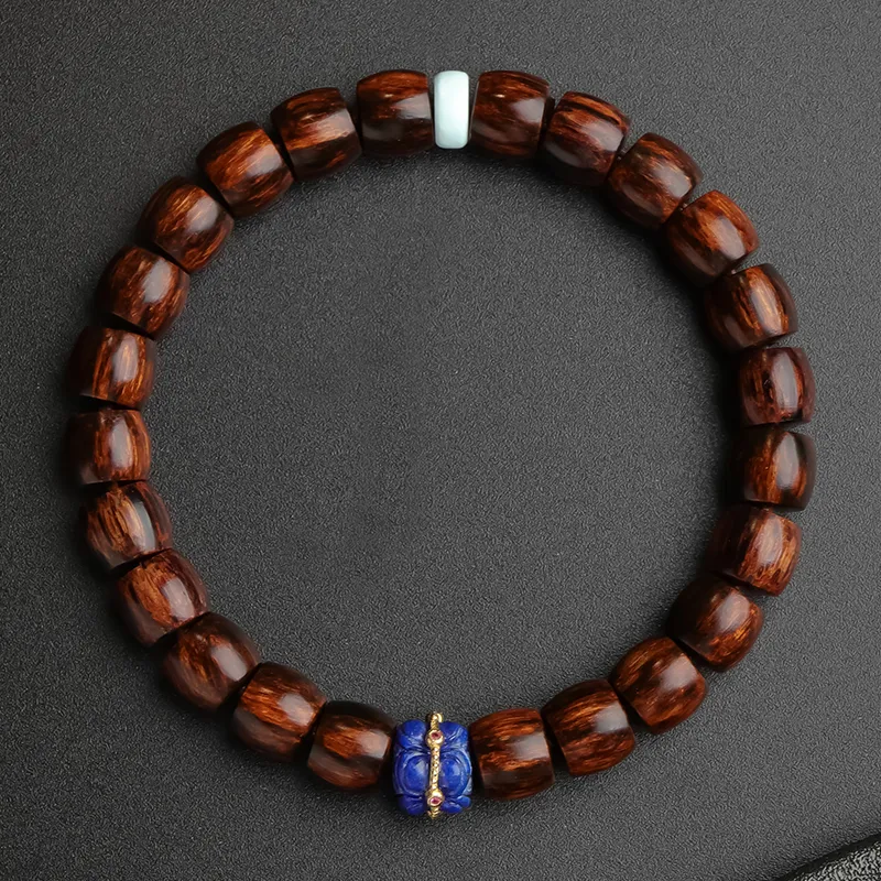 Moon Seal Hundred Rivers Huanghuali Wooden Bracelets Unisex-9