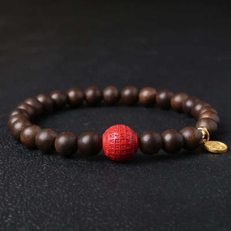 Moon Seal Hundred Rivers Fragrance Agarwood Precious Wood Bracelets Unisex-6