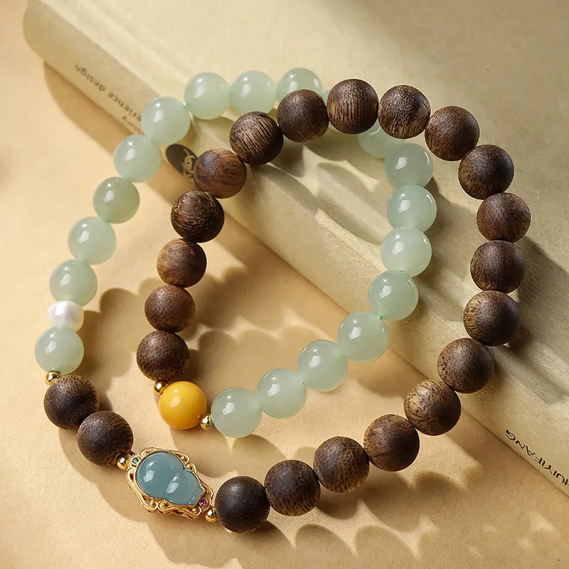 Moon Seal Hundred Rivers Fragrance Agarwood Bracelets Unisex-4