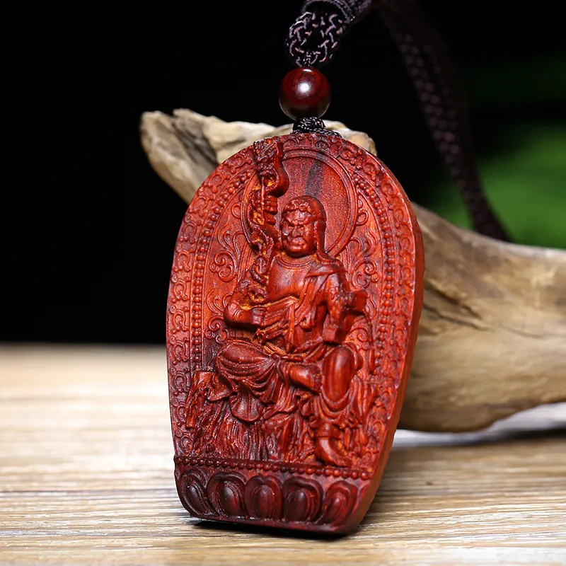Moon Seal Hundred Rivers Rosewood Pendants Unisex-5
