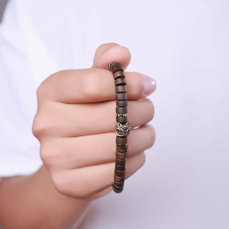Moon Seal Hundred Rivers Fragrance Agarwood Precious Wood Bracelets Unisex-3