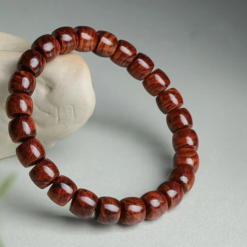 Moon Seal Hundred Rivers Huanghuali Precious Wood Bracelets Unisex-2
