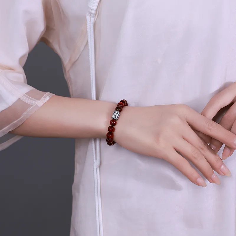 Moon Seal Hundred Rivers Rosewood Precious Wood Bracelets Unisex-2