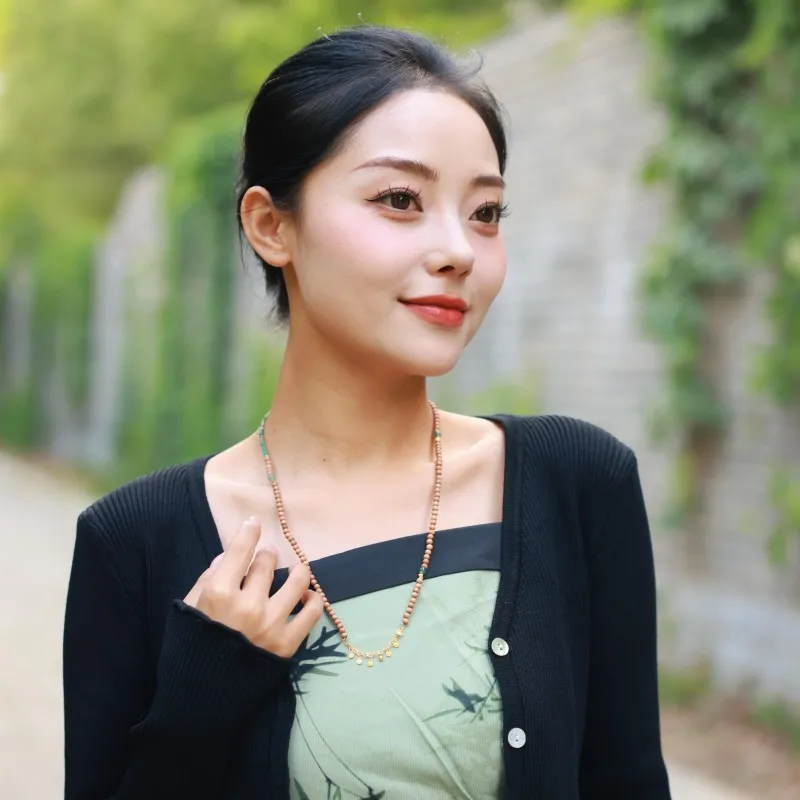 Moon Seal Hundred Rivers Laoshan Sandalwood Necklaces Unisex-3