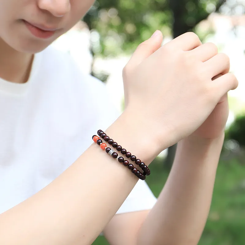 Moon Seal Hundred Rivers Rosewood Precious Wood Bracelets Unisex-4