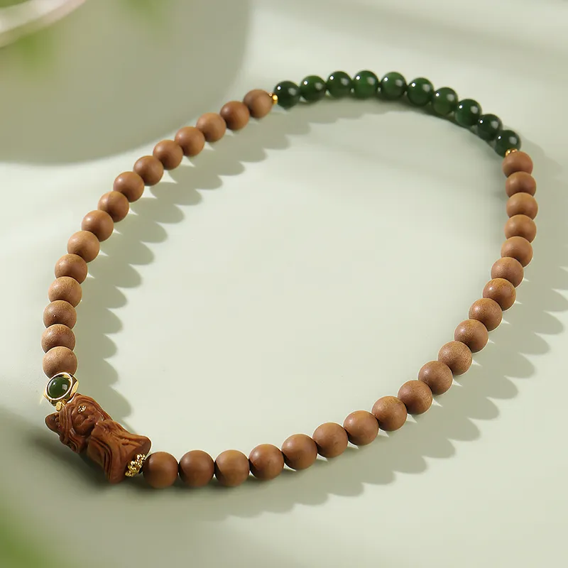 Moon Seal Hundred Rivers Laoshan Sandalwood Bracelets Unisex-3