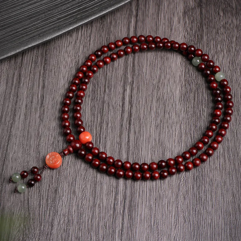 Moon Seal Hundred Rivers Rosewood Wooden Bracelets Unisex-3