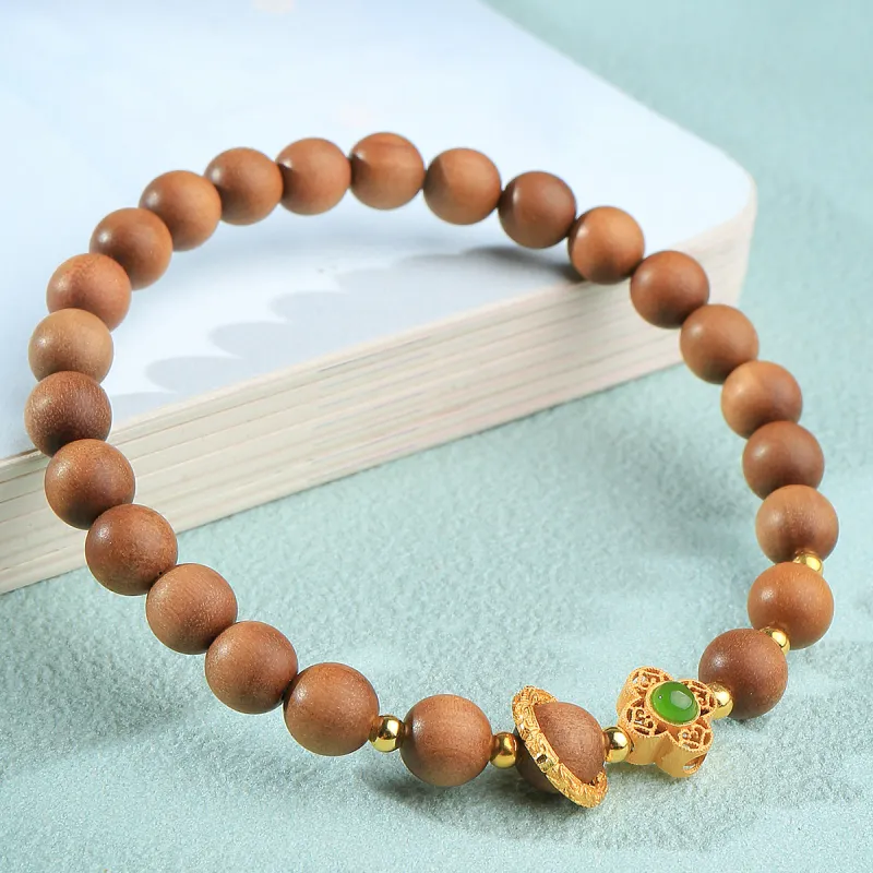 Moon Seal Hundred Rivers Laoshan Sandalwood Bracelets Unisex-1